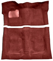 Molded Loop Carpet Fits Select 1973 Buick, Chevrolet, GMC, Oldsmobile, Pontiac A-Body [Mass Backing, Auto Trans, Maroon]