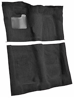 Molded Loop Carpet Fits Select 1973 Buick, Chevrolet, GMC, Oldsmobile, Pontiac A-Body [OE-Style Backing, 4-Speed, Black]