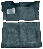 Molded Cut Pile Carpet Fits Select 1974-1975 Buick, Chevy, GMC, Olds., Pontiac A-Body [OE-Style Backing, Auto Trans, Powder Bl]
