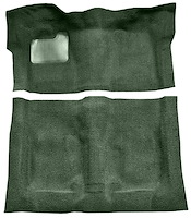 Molded Cut Pile Carpet Fits Select 1974-1975 Buick, Chevy, GMC, Olds., Pontiac A-Body [OE-Style Backing, Auto Trans, Sage Green]