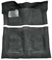 Molded Cut Pile Carpet Fits Select 1974-1975 Buick, Chevy, GMC, Olds., Pontiac A-Body [OE-Style Backing, Auto Trans, Dark Gray]