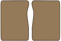 Molded Cut Pile Floor Mats for 1974 C/K Series Chevrolet and GMC Trucks [2-Piece, Automatic/4-Speed, Medium Doeskin]