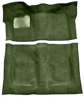Molded Cut Pile Carpet Fits Select 1974-1975 Buick, Chevy, GMC, Olds., Pontiac A-Body [Mass Backing, Auto Trans, Willow Green]
