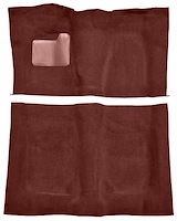 Molded Cut Pile Carpet for 1974-1975 Chevrolet El Camino, Malibu, Pontiac LeMans [OE-Style Backing, 4-Speed, Oxblood]