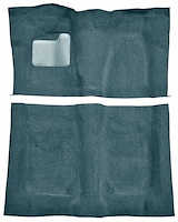 Molded Cut Pile Carpet for 1974-1975 Chevrolet El Camino, Malibu, Pontiac LeMans [OE-Style Backing, 4-Speed, Powder Blue]