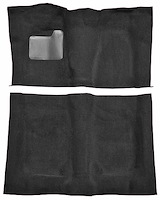 Molded Cut Pile Carpet for 1974-1975 Chevrolet El Camino, Malibu, Pontiac LeMans [Mass Backing, 4-Speed, Black]