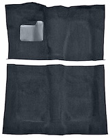Molded Cut Pile Carpet for 1974-1975 Chevrolet El Camino, Malibu, Pontiac LeMans [Mass Backing, 4-Speed, Navy Blue]