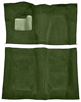 Molded Cut Pile Carpet for 1974-1975 Chevrolet El Camino, Malibu, Pontiac LeMans [Mass Backing, 4-Speed, Willow Green]