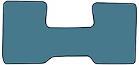 Molded Cut Pile Floor Mats for 1974 C Series Chevrolet and GMC Trucks [1-Piece, Automatic, Column Shift, Medium Blue]
