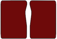 Molded Cut Pile Floor Mats for 1975-1980 C/K Series Chevrolet and GMC Trucks [2-Piece, Dark Red]