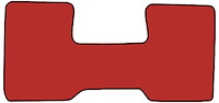 Molded Loop Floor Mats for 1971-1973 C Series Chevrolet and GMC Trucks [1-Piece, Automatic, Column Shift, Red]