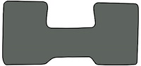 Molded Cut Pile Floor Mats for 1974 C Series Chevrolet and GMC Trucks [1-Piece, Automatic, Column Shift, Dark Gray]