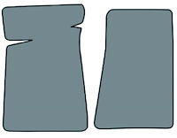 Molded Cut Pile Floor Mats for 1978-1987 Chevrolet El Camino, GMC Caballero [2-Piece, Powder Blue]