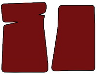 Molded Cut Pile Floor Mats for 1978-1987 Chevrolet El Camino, GMC Caballero [2-Piece, Dark Red/Carmine]
