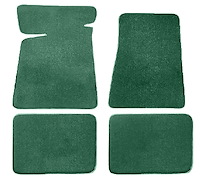 Molded Cut Pile Floor Mats Fits Select 1978-1987 Buick, Chevrolet, Oldsmobile, Ponitac Models [4-Piece, Silver Green/Jade]