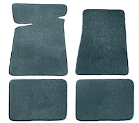 Molded Cut Pile Floor Mats Fits Select 1978-1987 Buick, Chevrolet, Oldsmobile, Ponitac Models [4-Piece, Steel Blue/Crystal Blue]