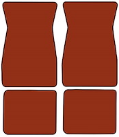 Molded Loop Floor Mats for 1964-1968 Ford Mustang [4-Piece, Emberglow]