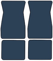 Molded Loop Floor Mats for 1964-1968 Ford Mustang [4-Piece, Dark Blue]