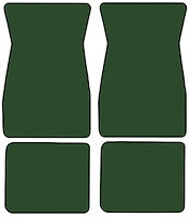 Molded Loop Floor Mats for 1964-1968 Ford Mustang [4-Piece, Dark Green]