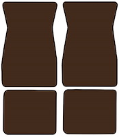 Molded Loop Floor Mats for 1964-1968 Ford Mustang [4-Piece, Dark Brown]