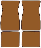 Molded Loop Floor Mats for 1964-1968 Ford Mustang [4-Piece, Medium Saddle]
