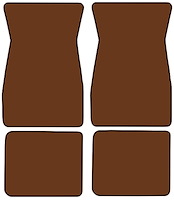Molded Loop Floor Mats for 1964-1968 Ford Mustang [4-Piece, Dark Saddle]