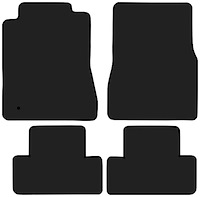 Molded Cut Pile Floor Mats for 2005-2009 Ford Mustang [No Logo, 4-Piece, Black]