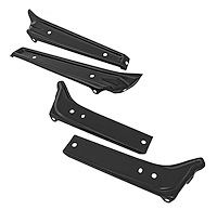 Front Bumper Bracket Set for 1964 Chevrolet Chevelle, El Camino, Malibu