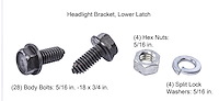 Front End Bolt Kit 1969 Chevy Camaro (Standard Front End), Pontiac Firebird - Black Finish