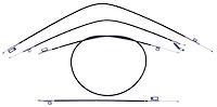 Heater/AC Control Cable Kit for 1967 Chevy Chevelle, El Camino [With A/C] Set of 4