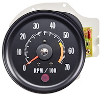 Factory Style Tach 0-7,000 RPM/5,500 RPM Redline for 1971-1972 Chevrolet Chevelle, El Camino, Monte Carlo w/V8 [In-Dash Mounted]