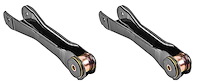 GM Rear Upper Control Arm Kit w/Urethane Bushings for 1964-1967 GM A-Body, 12 Bolt Rear End