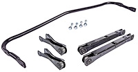 GM Rear Upper & Lower Control Arm w/OE Style Rubber Bushings and Sway Bar Kit for 1968-1972 GM A-Body, 10 Bolt Rear End