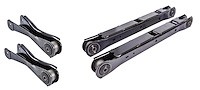 GM Rear Upper & Lower Control Arm Kit w/OE Style Rubber Bushings for 1968-1972 GM A-Body, 10 Bolt Rear End