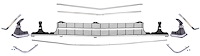 Standard Grille Kit for 1969 Chevrolet Chevelle & El Camino, Non-SS [w/ Center Molding]