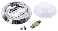 Round Dome Light Base Kit Fits Select 1969-1988 GM Models, Chrome