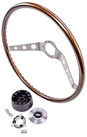 2-Spoke Steering Wheel Kit for 1966 Chevrolet Chevelle, El Camino [Simulated Walnut]