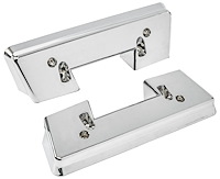 Front Armrest Bases for Select 1960-1967 Buick, Chevy, Oldsmobile, Pontiac Models [Chromed, Pair]
