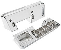 Rear Armrest Bases for Select 1960-1967 Buick, Chevy, Oldsmobile, Pontiac Models [Chromed, Pair]
