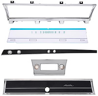 Deluxe Dash Restoration Kit for 1966 Chevrolet Chevelle & El Camino w/Floor Shift Auto Trans [Malibu Script]