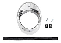 Chrome Dash Vent Bezel for 1966-1967 Chevrolet Chevelle, El Camino, Malibu with Factory A/C [Left/Driver Side]