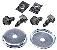 Inner Fender Well Hardware Kit 1968-1974 GM Models - Black Oxide-Coated Stainless Steel
