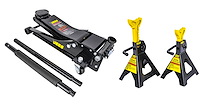 3-Ton Low-Profile Professional Floor Jack Kit with 3-Ton Capacity Jack Stands
