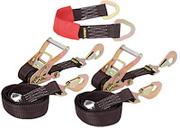 Tie-Down and Axle Strap Kit Two 10,000lb-rated 2" x 8" ratchet tie-downs