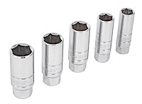 Spark Plug Socket Set, 3/8 in. Drive [SAE/Metric 5-Piece]