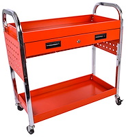 2-Shelf Shop Cart [200 lb. Capacity, Red]