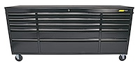 72 in. 15-Drawer Rolling Tool Cabinet [Black Powder-Coated]