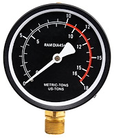Replacement Pressure Gauge For 10-Ton Hydraulic Shop Press with Pressure Gauge 555-81636