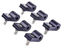 Line Clamps, 3/16 in. [6 pack, Black Aluminum]