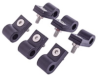 Line Clamps, 1/4 in. [6 pack, Black Aluminum]